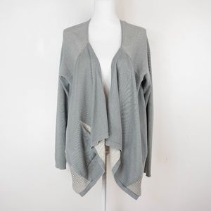 Cabi Open Front Waterfall Cardigan Sage